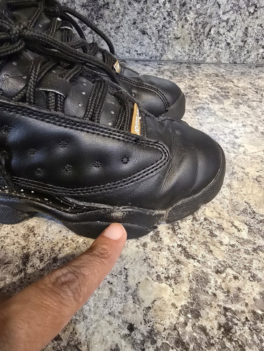 Nike Air Jordan 13 Retro Black Metallic Gold DC9444-007 Sneakers Size 1Y - Picture 8 of 10